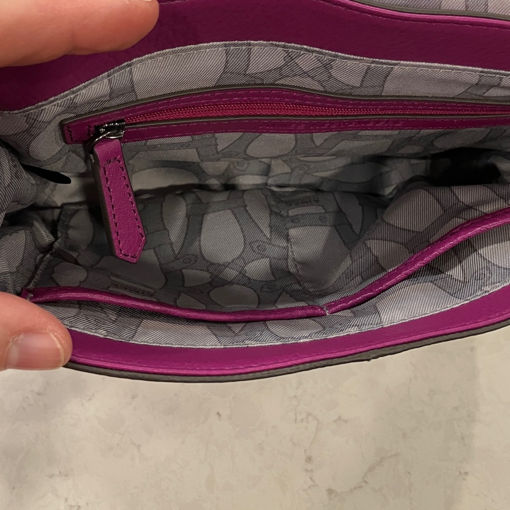 AIMEE KESTENBERG Shoulder Bag VIOLET LEATHER Excellent - Picture 5 of 11